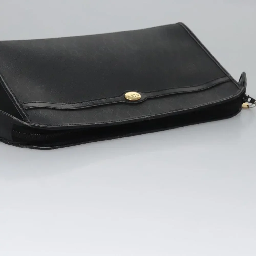 Dior Honeycomb Canvas Clutch Bag Black